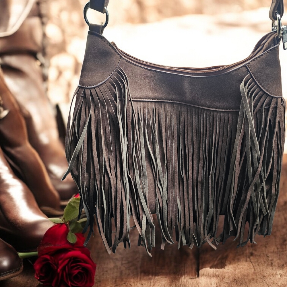 Fringe Crosbody Shoulder Bag